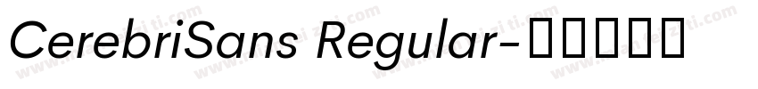 CerebriSans Regular字体转换